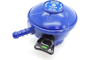 JD Brands 21mm Butane Gas Regulator – Clip-On Regulator for Calor Gas Bottles (Blue) – Fits 21mm Valves – Ideal for BBQs, Camping & Patio Heaters