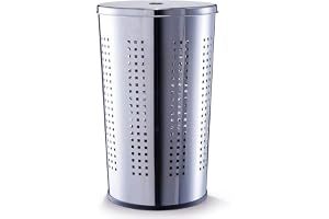 Zeller Tvättkorg, Silver, 34 x 34 x 60 cm