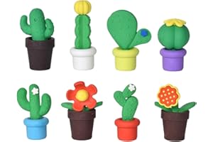 LUXVARA 8 pcs Gomas de Borrar Divertidas para Niños, Gomma a Forma di Pianta Succulenta, Gomma Linda de Borradores de Lápiz para Regalos de Fiesta, Premios de Juegos, Recompensas en El Aula