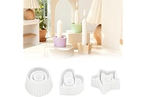 TZEKING 3 Stück Silikonformen Gießformen Kerzenhalter,Silikonform Weihnachten,Kerzenform Giessform,DIY Gießformen Silikon,Kerzen Formen Silikon für Bastelarbeiten
