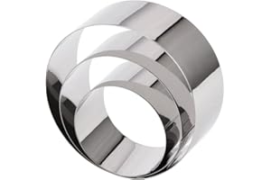 GUOWALL BAKING Set di stampi ad anello per torte e mousse Round