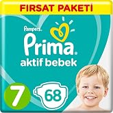Prima Bebek Bezi 7 Beden Fırsat Paketi 15+ Kg (2 * 34) 68 Adet