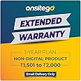 Onsitego 1 Year Extended Warranty for Non-Digital Products from Rs. 1501-2000 (Email Delivery - No Physical Kit)