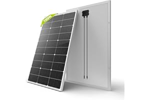 Newpowa 100W 12V Solar Panel 10BB Cell Monocrystalline 100 Watt 12 Volt New Compact Design High Efficiency Module RV Marine Boat Off Grid Solar System Rooftop Motorhome Caravan Yacht Backup Power