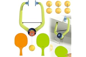 Bettinay Door Ping Pong Game, 9 PCS Adjustable Hanging Table Tennis Trainer Set