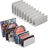 mDesign Porta trucchi in plastica – Organizer per cosmetici con 9 pratici scomparti – Moderno contenitore per make-up per bag
