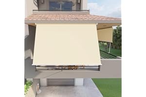 Mitepek Tenda da Sole a Caduta con Bracci per Balcone terrazzo Finestra 300cm Beige Golisa