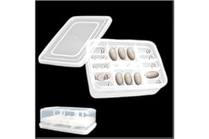 CAASFOOY Scatola per Allevamento di rettili, Incubatrice per Uova di Rettili, Scatola da cova per rettili - Scatola per incubatoio per Allevamento di Uova di rettili Trasparente da (16 Griglie)