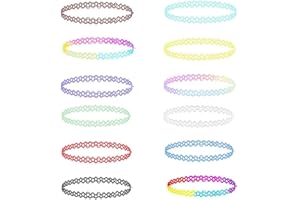 LICQIC Colliers Ras du Cou, Colliers Colliers Jarretière de Mode Bijoux de Mode Bijouterie pour Filles Enfants Femmes en Caoutchouc élastique