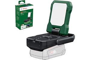 Bosch akumulatorowa lampa LED/kempingowa EasySpotLight 18V-400 (światło ciepłe/zimne, 3 ustawienia jasności, składana/obrotowa głowica: 360°/180°, system 18V, powerbank USB-C®, bez akumulatora)