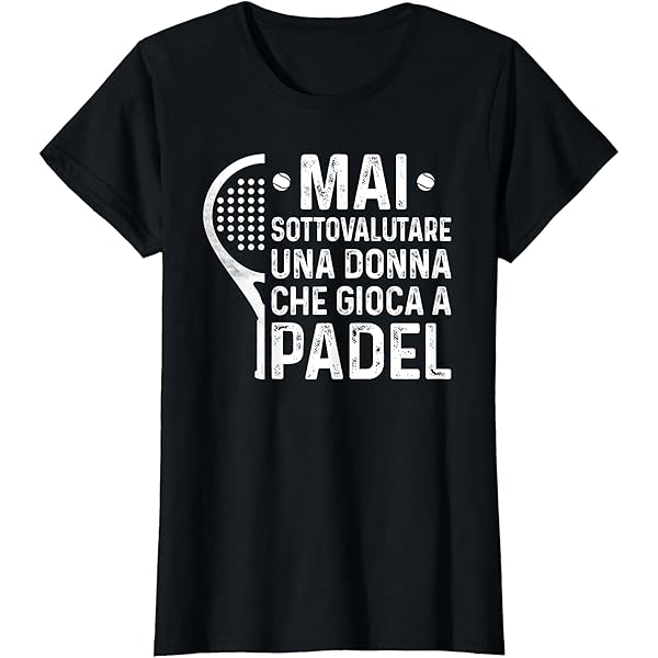Maglietta Divertente Padel Con Silhouette Ragazza - Cotone E Poliestere, Design Sportivo Per Appassionate - Foto 8