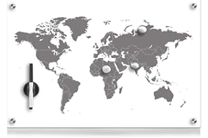 Zeller 11651 - Lavagnetta memo in Vetro Effetto Legno, Legno, World, 60 x 40 cm