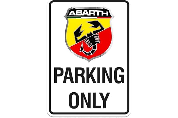 Abarth 21400 Panneau Parking Only 28 x 40 cm