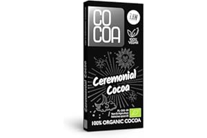 CO COA Kakao ceremonialne 100% czekolada BIO 50g/ bez cukru, czekolada RAW z nieprażonego ziarna kakao, klasyczna ciemna czekolada.