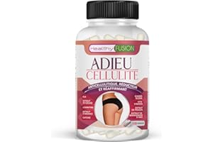 Healthy Fusion, Adieu Cellulite | Gélules Anti-Cellulite et Raffermissantes | Élimine la Peau d'Orange et Récupère l'Élasticité | Avec CLA, L-Carnitine et Caféine | 100 Gélules