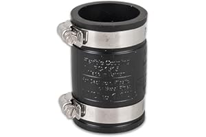 Teichpoint Manguito de goma flexible, acoplamiento de elastómero de PVC, para estanques de jardín, sanitarios, casas rodantes e instalaciones (50 mm)