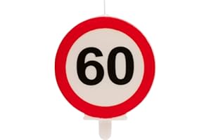 Dekora Świeca urodzinowa z znakiem zakazu do dekoracji ciast – cyfra 60