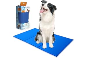 JSRHEEM Kühlendes Hunde- und Katzen-Pad, Selbstkühlendes Gel-Pad,Kühlmatte Haustiere, Katze- und Hundekühlkissen (L90*50cm)