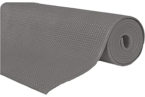 EXMA Alfombrilla Lisa Protector con Base Antideslizantes Almohadilla Multiuso | Base Cajones Cocina Vajilla Fregadero Armarios | 100% PVC Higiénica | Ancho 61cm - Gris