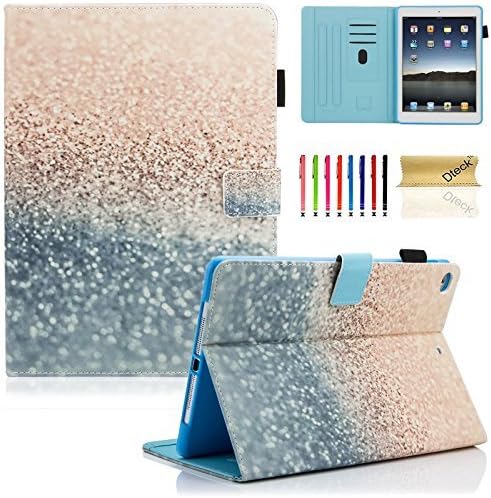 New iPad 9.7 inch 2018/2017 Case, iPad Air 1 2 Case, Dteck Lightweight Folio Smart Cover with Auto Sleep Wake Stand Wallet Case for New iPad 9.7 Inch 6th 5th Generation, iPad Air 1 2, Beach Sand