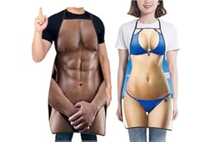 ASGENS Grembiule da Barbecue Divertente per Uomo, Cucina Cuoco Cucinando Barbecue Grembiuli Natale Regalo di Compleanno per Marito, Moglie, Papà, Mamma, Amici