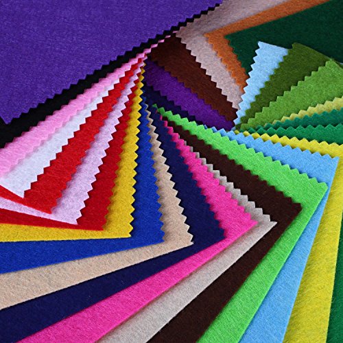 SOLEDI Filzplatten Bastelfilz Filz-Blätter (41 Farbe-15cm*15cm) - 5