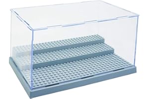 XIN·SHI Minifigures Display Case for Brick Building Block, Toys Model Acrylic Display Box, Perspex Dustproof Showcase, Suitable for Lego Minifigures (GRAY)