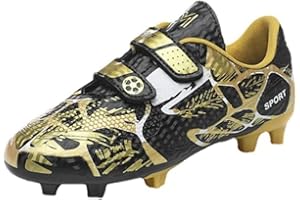 RONILUU Breathable Football Shoes Spikes for Kids Soccer Boots with Cleats Boys Girls Football Boots