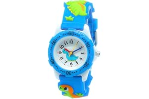 Fivtsme Orologio Dinosauro da Polso per Bambini - Cartone Animato 3D in Silicone - Educativo da 3-12 Anni