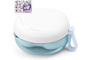 FANGEHONG Prothesenkoffer, Prothesen Behälter, Prothesen Bade Box, Tragbar Zahnprothese Etui, Falsche Zähne Aufbewahrungsbox mit Spülkorb, Zahnspangendose mit Spiegel, Dentures Case (Weiß)