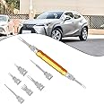 Electrical Pin Extractor Tool,Terminal Removal Tool Includes Replacement Tips,Suitable for AMP/Delphi/Molex/Bosch Connector Etc., Automotive/Computer Repair Terminal Release Tool Kit（8pcs)