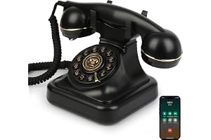 Sangyn Bluetooth retro telefon med högtalare, Bluetooth fast telefon, Bluetooth hemtelefon med USB-laddningsbar ström, handsfree-samtal och musikuppspelning