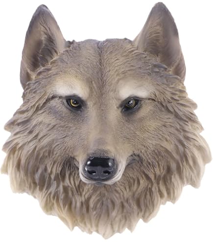 Nemesis Now Wandschild Wolf – 30 Cm Aus Polyresin, Handbemalt, Schwarzes Deko-Stück