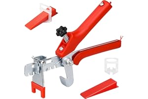 Goysen 400 Pcs Tile Leveling System, 300 pcs 2mm Tile Spacer with 100pcs Resuable Wedges and 1 Tile Leveling Pliers, Tile Leveling System Kits for Floor Wall Tile Leveling