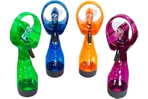 RevolutionLine - Mini Ventilador Portátil Pulverizador Manual de agua | Depósito para agua o hielo | Ventilación tradicional y pulverización de agua | Refrescante para aliviar el calor en el momento