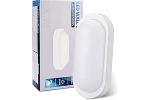 ‎ORAYMIN Oraymin LED Kellerlampe 18W 1710LM Wandleuchte, IP65 LED Feuchtraumleuchte Oval, 4000K Neutralweiß Wandlampe Deckenleuchte Deckenlampe für Treppe Flur Keller Garten WC Garage