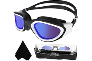 Winline Gafas de natación polarizadas,protección Anti-vaho protección UV sin filtraciones visión Clara fáciles de Ajustar con Puente Nasal Suave para Hombres, Mujeres, Adultos y Adolescentes