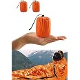 Sac De Survie Isotherme Orange - Sac De Couchage D'urgence Pour Randonnée, Camping, Voiture, 210x90cm, Polyéthylène - 3