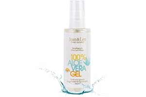 ‎JEAN & LEN Jean & Len Après Sun Aloe Vera Gel, Unterstützende Pflege bei Sonnenbrand, beruhigt & kühlt die Haut, spendet Feuchtigkeit, ohne Silikone, Parabene, Nanopartikel & Emulgatoren, vegan, 100 ml