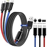 UYGUN ELEKTRONİK Hızlı Şarj ve Data Aktarım Kablosu, 60W - 3A USB A, Type C (Usb c), Micro USB, Lightning Uyumlu 3 &uuml; 1 Arada 
