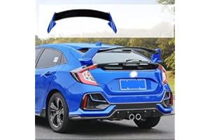 YYKJZ Aileron de Aile de queue de Aile de toit de becquet de coffre arrière de voiture, pour Honda Civic X 10th Hayon 2016-2021, plastique ABS, Spoiler d'accessoires extérieurs automatiques