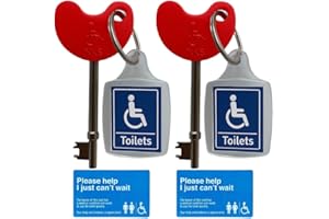 TRUMED Red Radar Key with 2 Key Rings and 2 Cards – with Just Can't Wait' Card