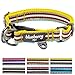 Produktbild Blueberry Pet 2cm M 3M Reflektierendes Bunt Gestreiftes Gelbe Azurblau und Braun Hundehalsband für Mittelgroße Hunde