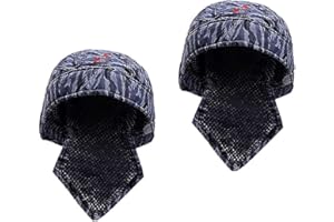 U/K PULABO 2pc bleus soudeurs de protection de type bandana cagoule soudeur chapeau chapeau de soudure durable et utile Exquis, avancé