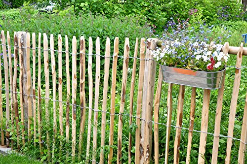 Staketenzaun Kastanie 5m, Höhe ca. 100 cm, Lattenabstand ca. 4-6 cm