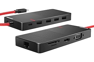 Hub USB C, stacja dokująca ANNNWZZD, adapter USB C 11 w 1 z 4K HDMI, VGA, portem USB 3.0 typu C PD 100 W, portem Ethernet RJ45, kartami SD/TF, 3,5 mm AUX