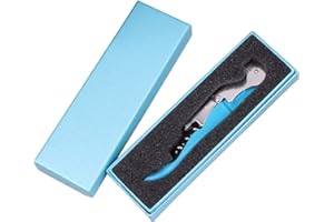AAABOX Cavatappi da Cameriere,68g 3 in 1 Cavatappi Professionali Sommelier,Corkscrew Wine Opener Apribottiglie Vino,Acciaio Inox,Scatola Regalo (Blu)