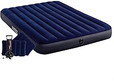 Intex Colchón hinchable Dura-Beam, Cama de aire inflable para camping Color Azul, acampada