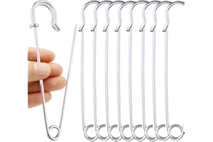 THSIREE 20 Pcs Large Safety Pins 4 Inch Kilt Pins Extra Large Pins Strong Blanket Pins Knitting Holder for Crafts Household Use