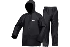 WCBDUT Ensemble veste et pantalon de travail pour homme/femme, imperméable et coupe-vent à capuche